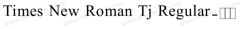 Times New Roman Tj Regular字体转换